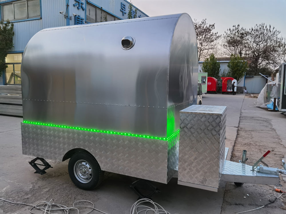 2.3m (7.5ft) Stainless Steel Round Shape Food Trailer - Image 9