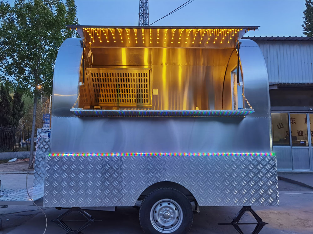 2.3m (7.5ft) Stainless Steel Round Shape Food Trailer - Image 12