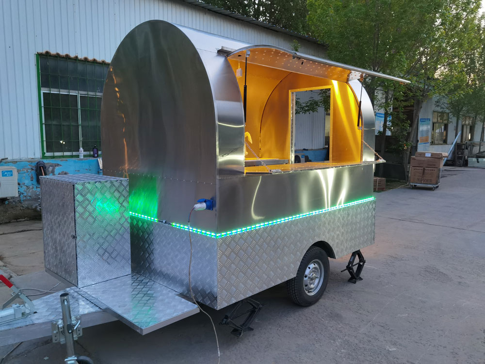 2.3m (7.5ft) Stainless Steel Round Shape Food Trailer - Image 11