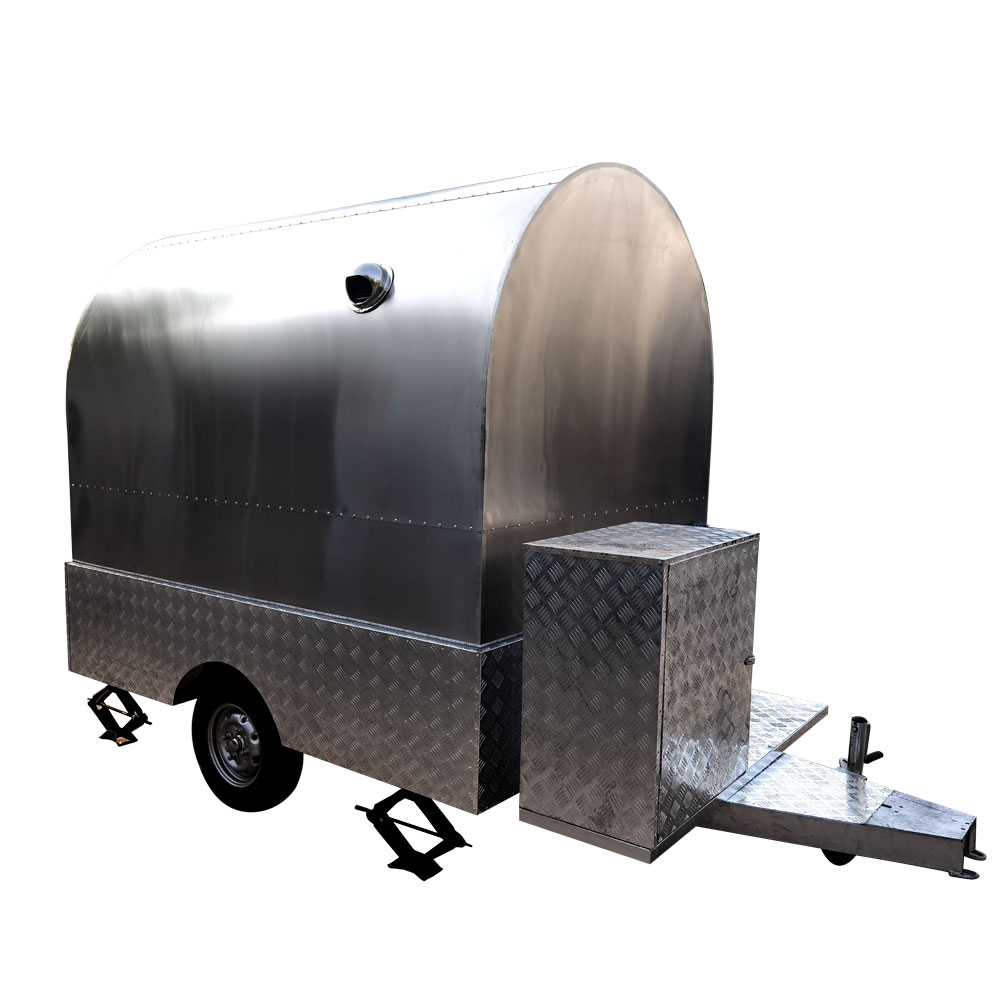2.3m (7.5ft) Stainless Steel Round Shape Food Trailer - Image 3