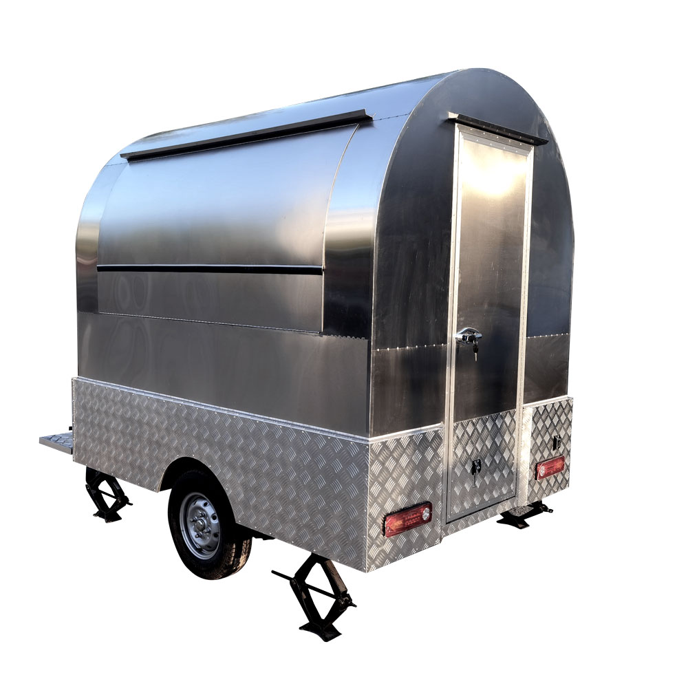2.3m (7.5ft) Stainless Steel Round Shape Food Trailer - Image 4