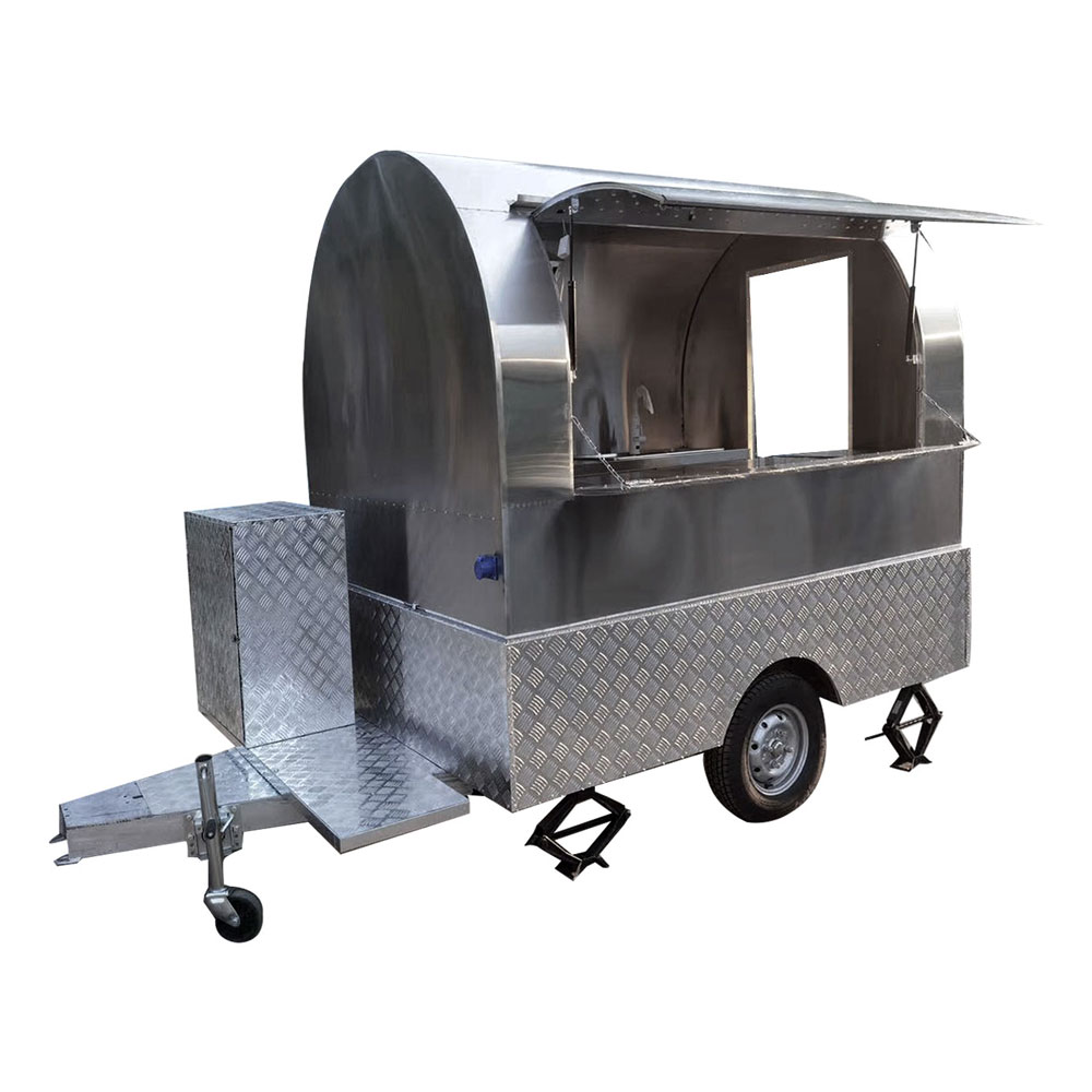 2.3m (7.5ft) Stainless Steel Round Shape Food Trailer - Image 5