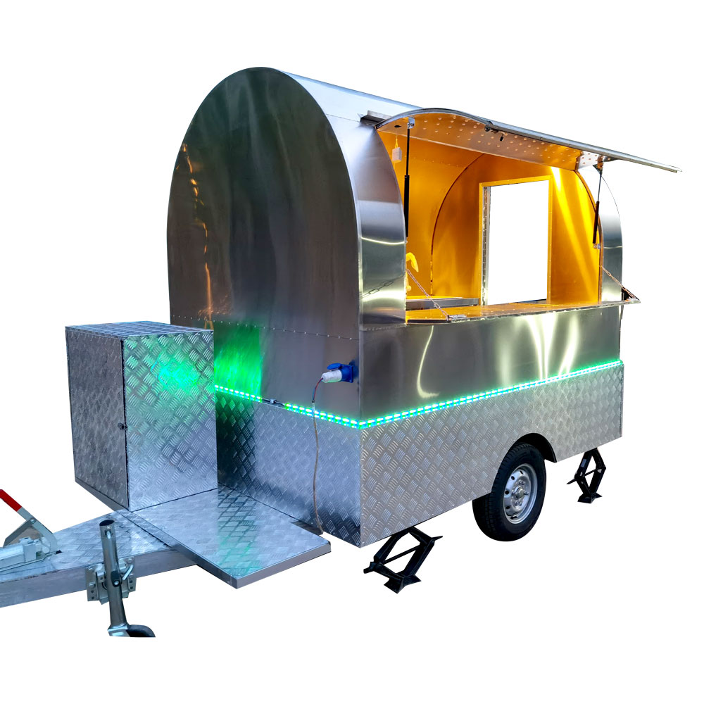 2.3m (7.5ft) Stainless Steel Round Shape Food Trailer - Image 7