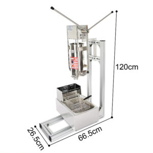 Commercial Churros Machine with Electric Fryer NP-282 | 5L Churro Maker & 6L Deep Fryer for Food Trucks